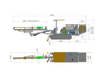 حفارة هيدروليكية بمطرقة علوية كبيرة، KJ 210 Hydraulic Top Hammer Drilling Jumbo