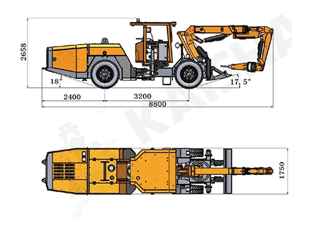 حفارة صخور هيدروليكية، KQ311 Hydraulic Scaling Rock Drill Rig