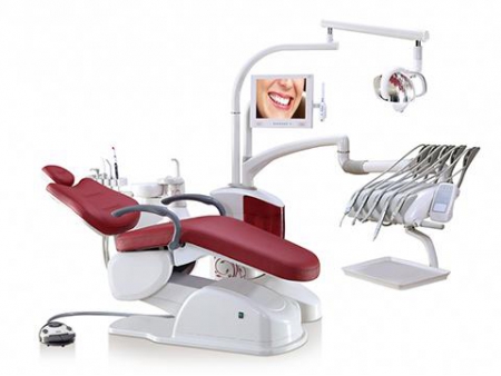 جهاز طب الأسنان A6600 (كرسي أسنان مريح، قبضة سنية، كاميرا داخل الفم، إنارة LED) جهاز طب الأسنان A6600 (كرسي أسنان مريح، قبضة سنية، كاميرا داخل الفم، إنارة LED)