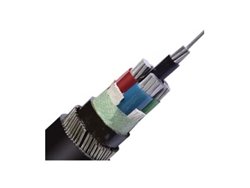 كابلات الجهد المنخفض المعزولة NAYRY من 0.6 إلى 1 ك.ف                    0.6/1 kV NAYRY Cable (AL/PVC/SWA/PVC)