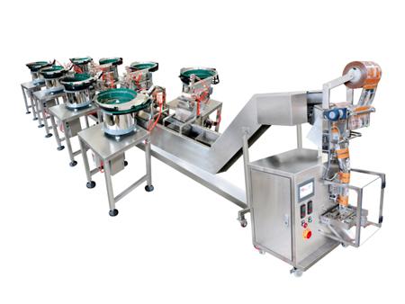 ماكينة عد وتعبئة المسامير والصواميل مع 8 مغذي هزاز (ماكينة تعبئة وتغليف رأسية MK-LS8) Counting Packaging Machine (VFFS Machine) ماكينة عد وتعبئة المسامير والصواميل مع 8 مغذي هزاز (ماكينة تعبئة وتغليف رأسية MK-LS8) Counting Packaging Machine (VFFS Machine)