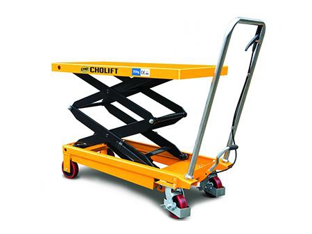 رافعة سيزر لفت هيدروليكية، رافعة مقصية  Hydraulic Dual Scissor Lift Table Cart