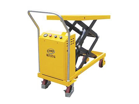طاولة رفع كهربائية متنقلة / رافعة مقصية كهربائي  Powered Mobile Dual Scissor Lift Table
