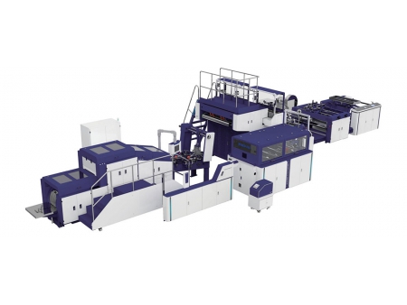 ماكينة تصنيع الأكياس الورقية الآلية ذات الغطاء والمقابض المفتولة والمسطحة Automatic Paper Bag Making Machine with Flap and Twisted/ Flat Handles