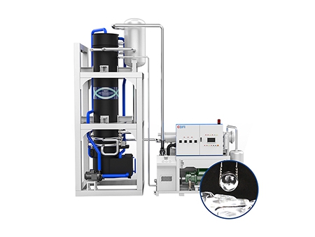 ماكينة تصنيع أنابيب الثلج  (أنابيب ثلج صلبة ذات نهايات قطع مسطحة)  Tube Ice Machine (Solid Tube Ice with Flat Cut Ends)