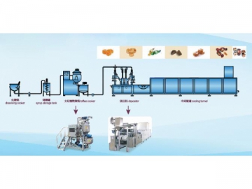 خط إنتاج سكاكر التوفي بالصب   Toffee Candy Depositing Production Line